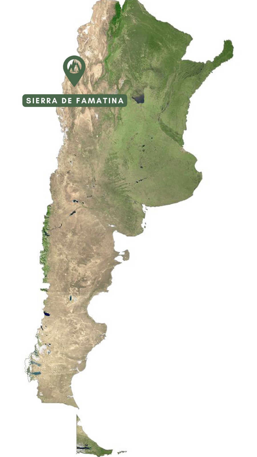 Mapa de las Sierras de Famatina - La Rioja