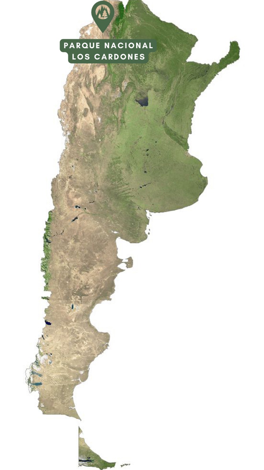 Mapa del Parque Nacional Los Cardones