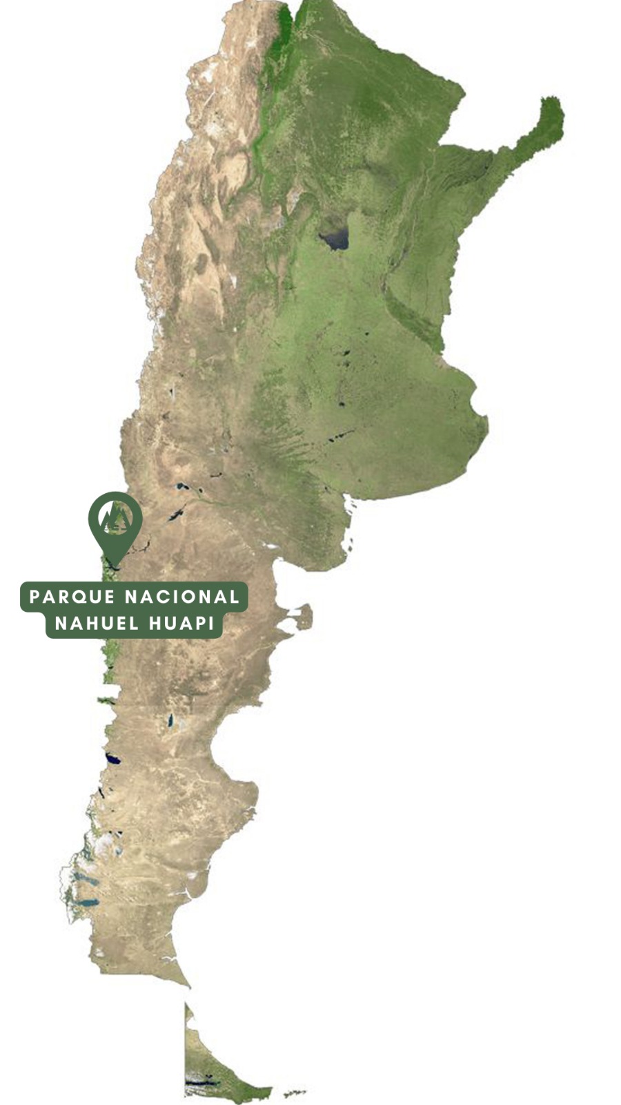 Map of Nahuel Huapi National Park